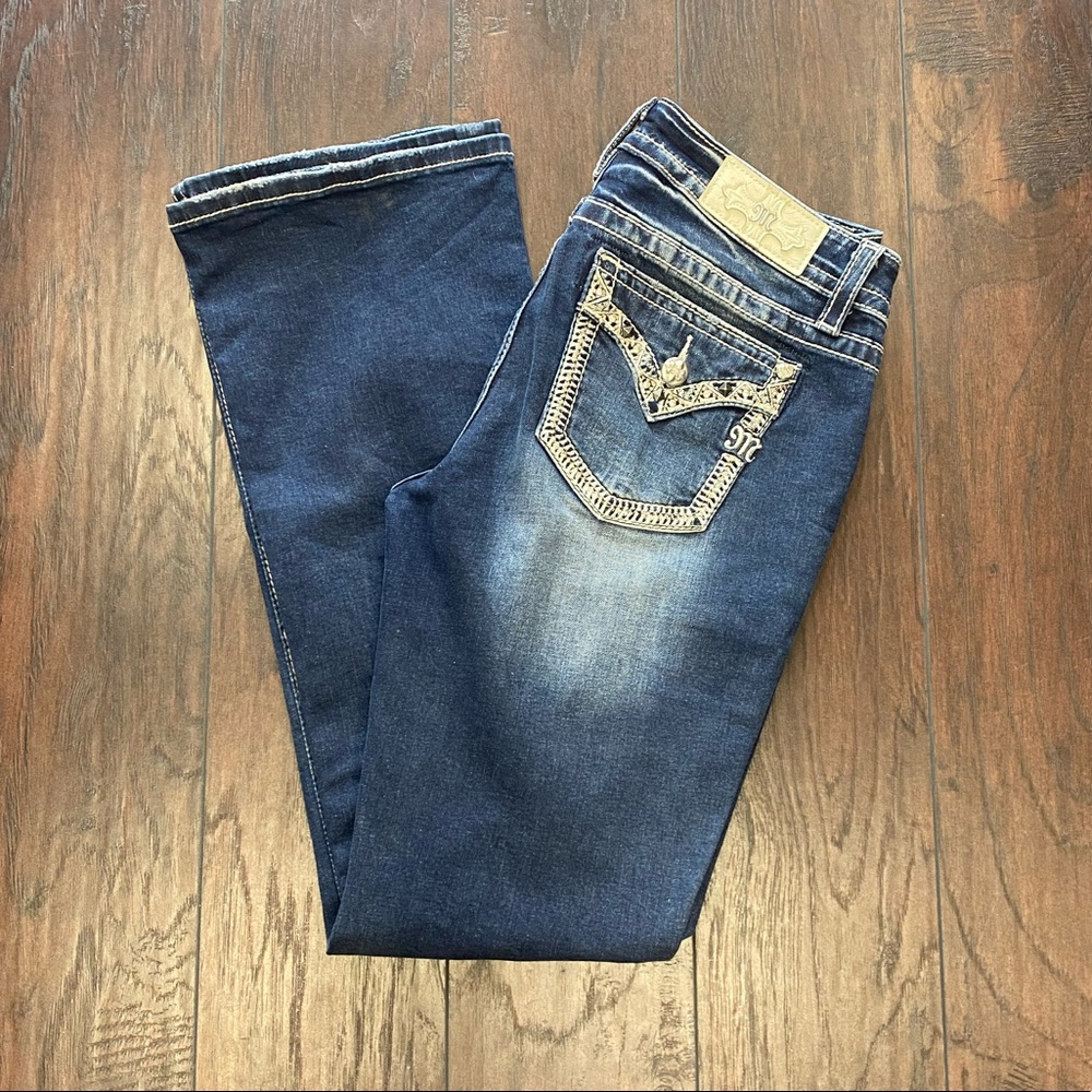 Miss Me Braided Flap Bootcut Size 30 M3397B Used